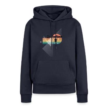 Online Life - Women’s Premium Organic Hoodie - navy - Front - Julia (174cm)