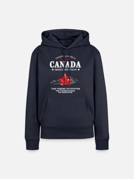 Kanada - Maple Leaf - Canada - Frauen Premium Bio Hoodie - Navy