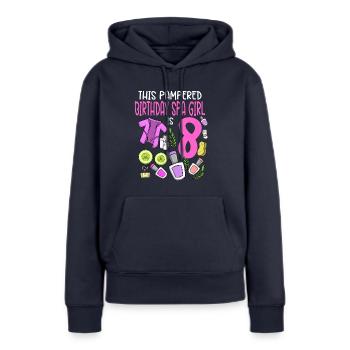 Spa-Geburtstag für Mädchen 8. Spa-Geburtstagsfeier - Frauen Premium Bio Hoodie - Navy - Vorne - Julia (174cm)