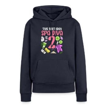 Spa Geburtstag für Mädchen 2. Spa Geburtstagsfeier - Frauen Premium Bio Hoodie - Navy - Vorne - Julia (174cm)