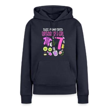 Spa-Geburtstag für Mädchen 7. Spa-Geburtstagsfeier - Frauen Premium Bio Hoodie - Navy - Vorne - Julia (174cm)