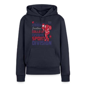 FoundLux, AMERICAN FOOTBALL COLLEGE team SPORT - Women’s Premium Organic Hoodie - navy - Front - Julia (174cm)
