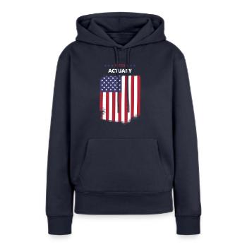 Wähler-Aktuar - Frauen Premium Bio Hoodie - Navy - Vorne - Julia (174cm)