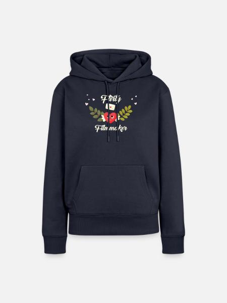 Flirty Filmemacher - Frauen Premium Bio Hoodie - Navy
