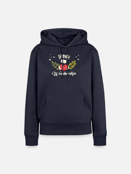 Flirty Holzarbeiter - Frauen Premium Bio Hoodie - Navy