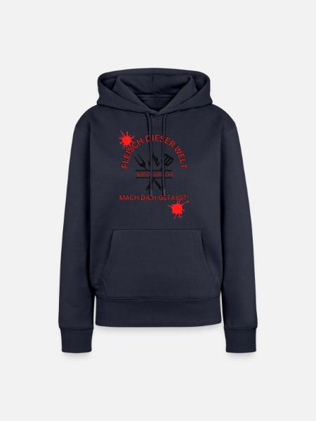 SERIEN-GRILLER - Frauen Premium Bio Hoodie - Navy