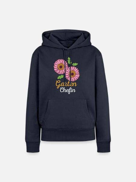Garten Chefin Gartenarbeit Gärtnerin Gerbera - Frauen Premium Bio Hoodie - Navy
