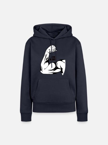 GYM BUDDY - Frauen Premium Bio Hoodie - Navy