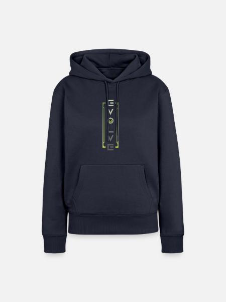 Evolutionärer Blick - Frauen Premium Bio Hoodie - Navy