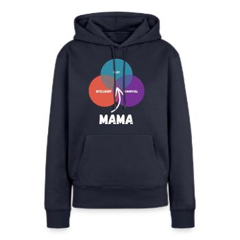 Mama - Frauen Premium Bio Hoodie - Navy - Vorne - Julia (174cm)