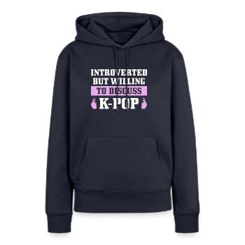 K-Pop-Fan Geschenk Koreanische Popmusik - Frauen Premium Bio Hoodie - Navy - Vorne - Julia (174cm)