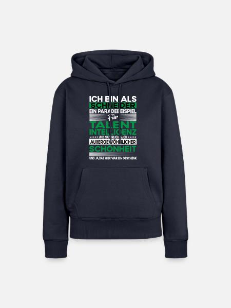 Schneider Bescheiden - Lustiger Spruch - Frauen Premium Bio Hoodie - Navy