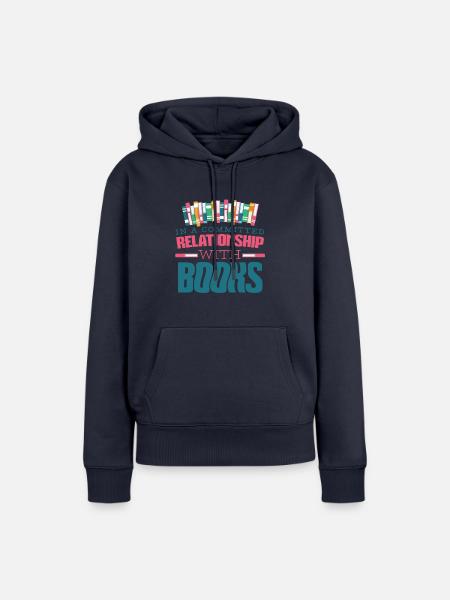 Book Lover's Bond - Frauen Premium Bio Hoodie - Navy