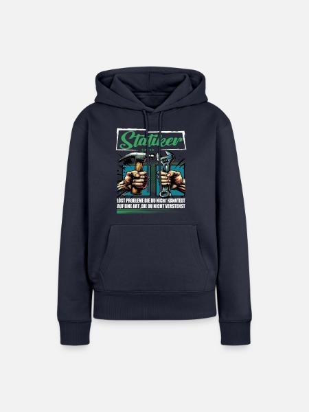 Statiker Beruf mit lustigen Spruch - Frauen Premium Bio Hoodie - Navy