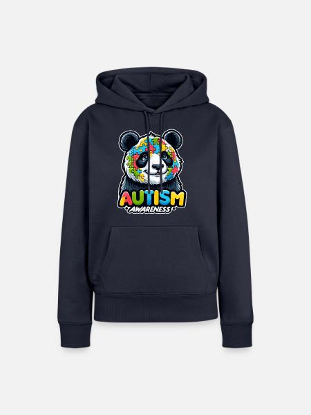 Autism Awareness puzzles piece - Frauen Premium Bio Hoodie - Navy