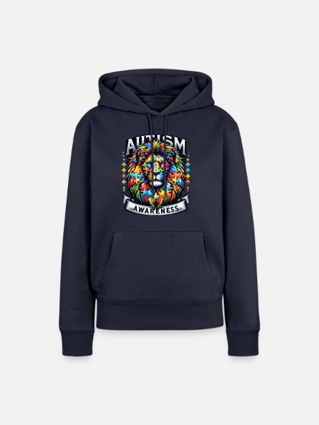 Autism Awareness puzzles piece - Frauen Premium Bio Hoodie - Navy