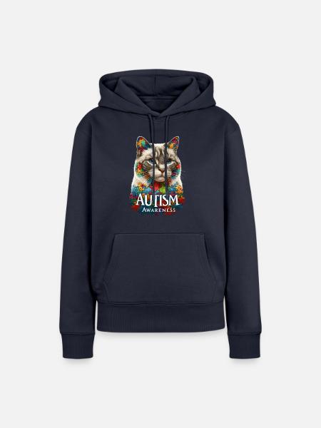 Autism Awareness puzzles piece - Frauen Premium Bio Hoodie - Navy