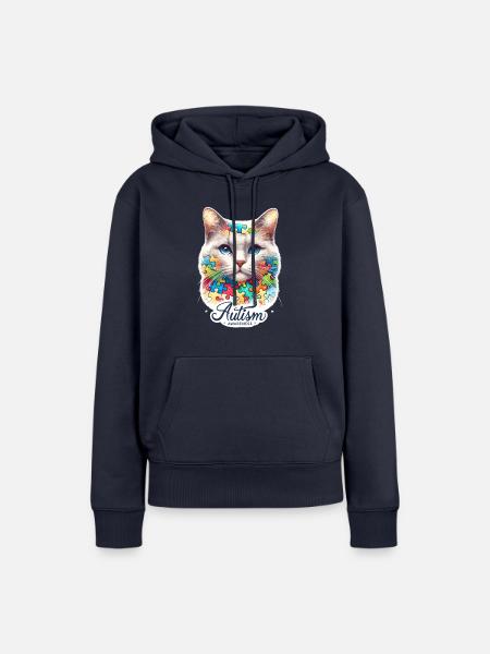 Autism Awareness puzzles piece - Frauen Premium Bio Hoodie - Navy