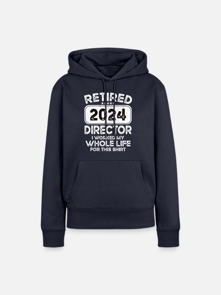 Retired Director 2024 - Frauen Premium Bio Hoodie - Navy