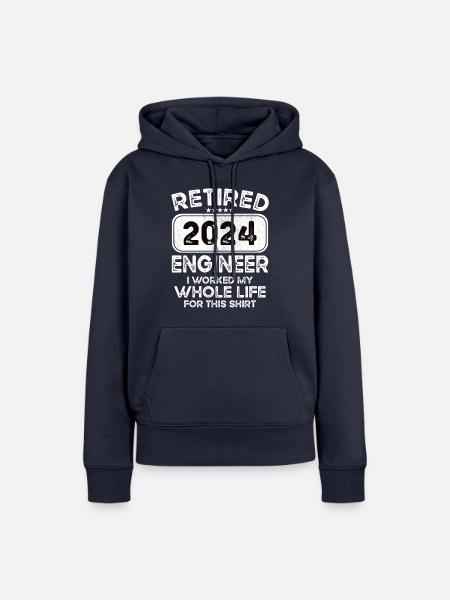 Retired Engineer 2024 - Frauen Premium Bio Hoodie - Navy