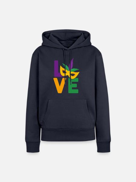 Mardi Gras - Frauen Premium Bio Hoodie - Navy