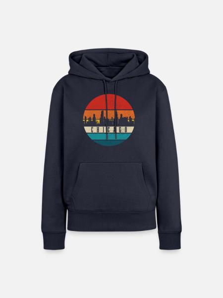 Chicago, Illinois - Frauen Premium Bio Hoodie - Navy