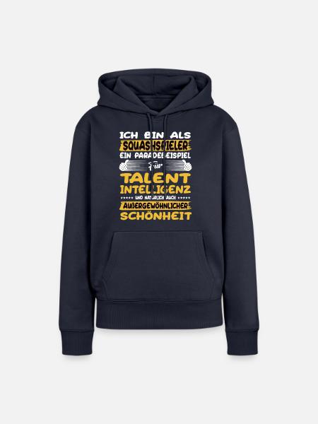 Squashspieler ein Paradebeispiel Squash - Frauen Premium Bio Hoodie - Navy