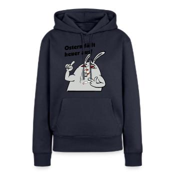 Ostern fällt heuer aus - Frauen Premium Bio Hoodie - Navy - Vorne - Julia (174cm)