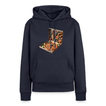 Aktivität des Pizzaliebhabers Profi - Frauen Premium Bio Hoodie - Navy - Vorne - Julia (174cm)