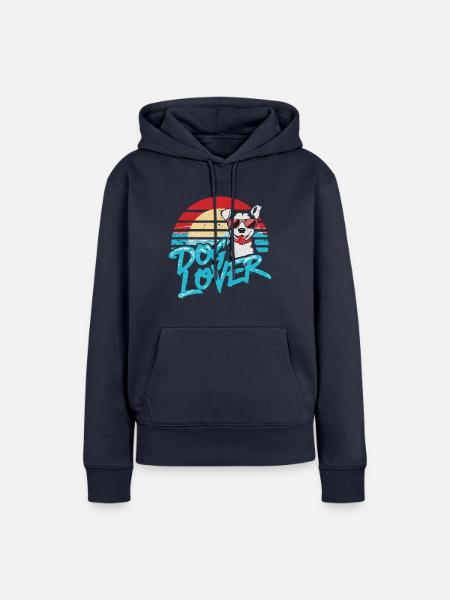 HUNDEFREUND - Frauen Premium Bio Hoodie - Navy