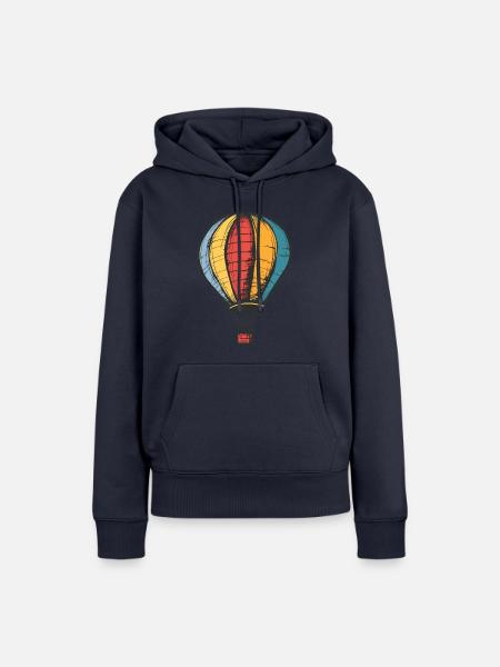 Retro Heißluftballon - Frauen Premium Bio Hoodie - Navy