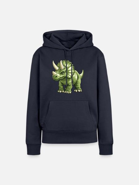 Triceratops - Frauen Premium Bio Hoodie - Navy