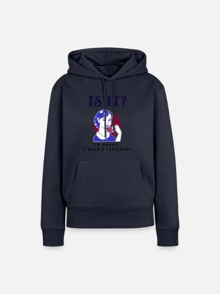 Wirklich? - Frauen Premium Bio Hoodie - Navy