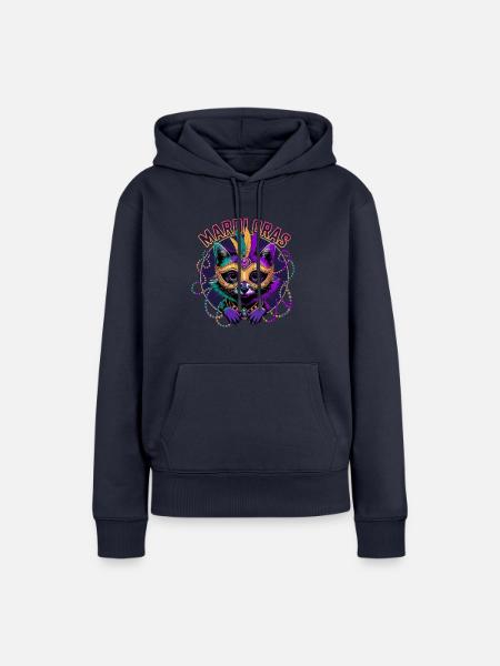 Mardi Gras Outfit & dress for women & men kids - Frauen Premium Bio Hoodie - Navy