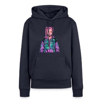 Anime Woman - Women’s Premium Organic Hoodie - navy - Front - Julia (174cm)