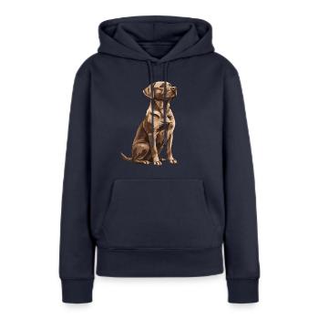 Brown Labrador - Women’s Premium Organic Hoodie - navy - Front - Julia (174cm)