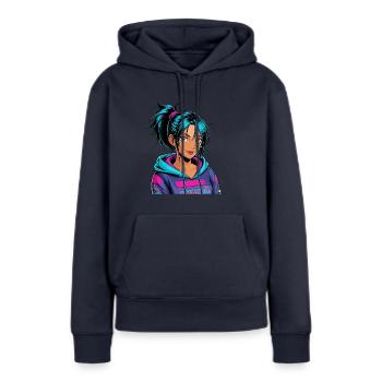 Anime Woman - Women’s Premium Organic Hoodie - navy - Front - Julia (174cm)