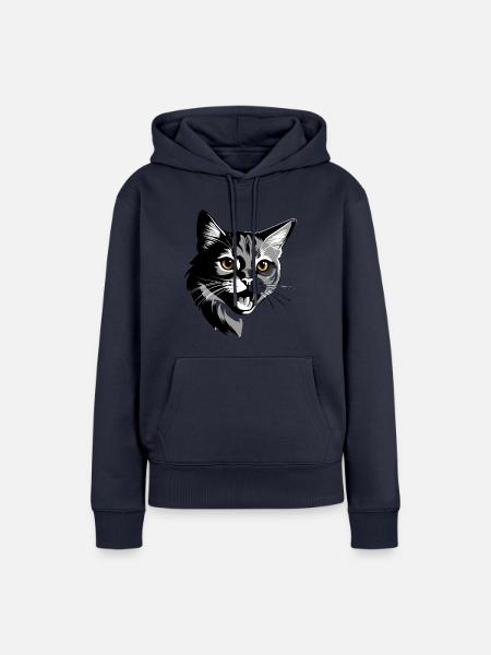 Cute Cat - Pet Cat Design - Frauen Premium Bio Hoodie - Navy