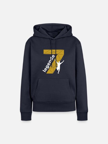 Legende Nr 7 - Frauen Premium Bio Hoodie - Navy