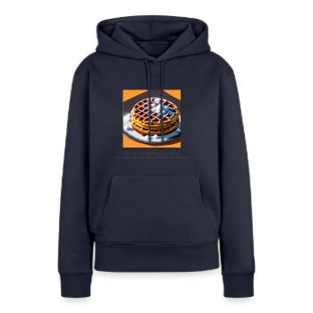 Lustige Bilder / Lustiges Shirt - Waffelspezialist - Frauen Premium Bio Hoodie - Navy - Vorne - Julia (174cm)
