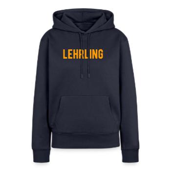 lehrling azubi - Frauen Premium Bio Hoodie - Navy - Vorne - Julia (174cm)