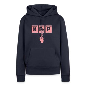 K-Pop-Fan Geschenk Koreanische Popmusik - Frauen Premium Bio Hoodie - Navy - Vorne - Julia (174cm)
