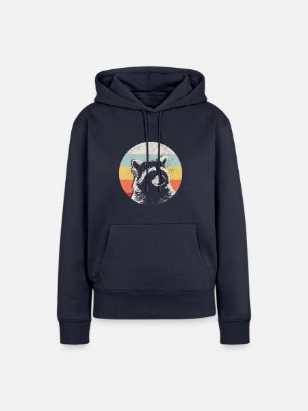 Waschbär Lustig Geschenk - Frauen Premium Bio Hoodie - Navy