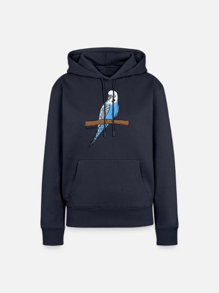 Blauer Wellensittich - Frauen Premium Bio Hoodie - Navy