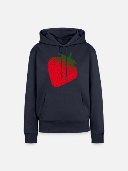 Strawberry - Frauen Premium Bio Hoodie - Navy