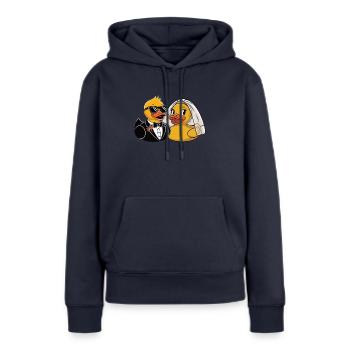 Gummienten Brautpaar - Frauen Premium Bio Hoodie - Navy - Vorne - Julia (174cm)