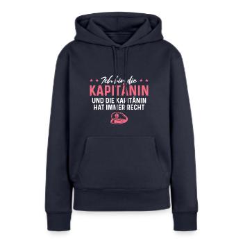 Bootsfahrerin Segeln Bootsbesitzerin Kapitänin - Frauen Premium Bio Hoodie - Navy - Vorne - Julia (174cm)
