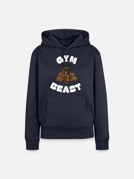 Gym Beast - Frauen Premium Bio Hoodie - Navy
