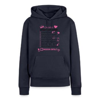 Braut Aufgaben Lustig Polterabend - Frauen Premium Bio Hoodie - Navy - Vorne - Julia (174cm)