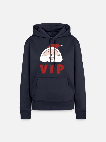 WEIHNACHTSMANN VIP - Frauen Premium Bio Hoodie - Navy